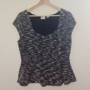 Anthropologie 9-H15 STCL peplum top M